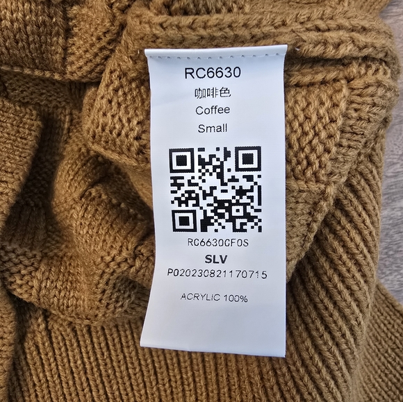 Berkley & Unbranded 2 Sweaters Basket Wave & Textured Stitch Brown Blue Small - Picture 11 of 17